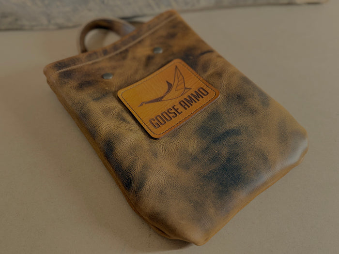 HANDMADE LEATHER AMMO BAG - GOOSE PATCH