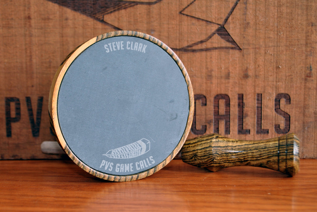 N0.7 Turkey Pot Call. Slate Over Glass - Bocote