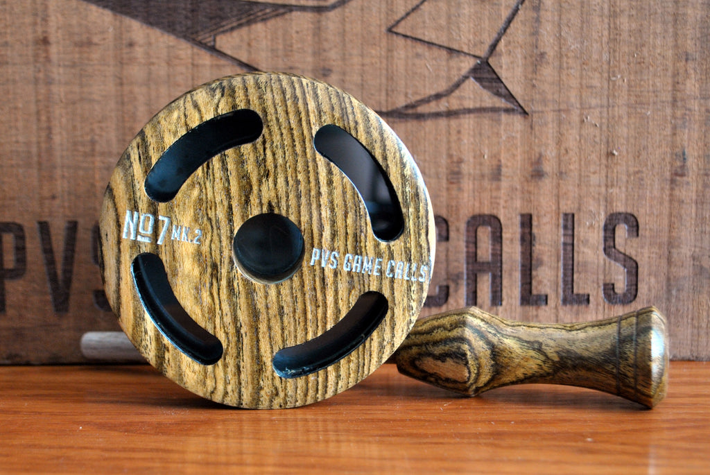 N0.7 Turkey Pot Call. Slate Over Glass - Bocote