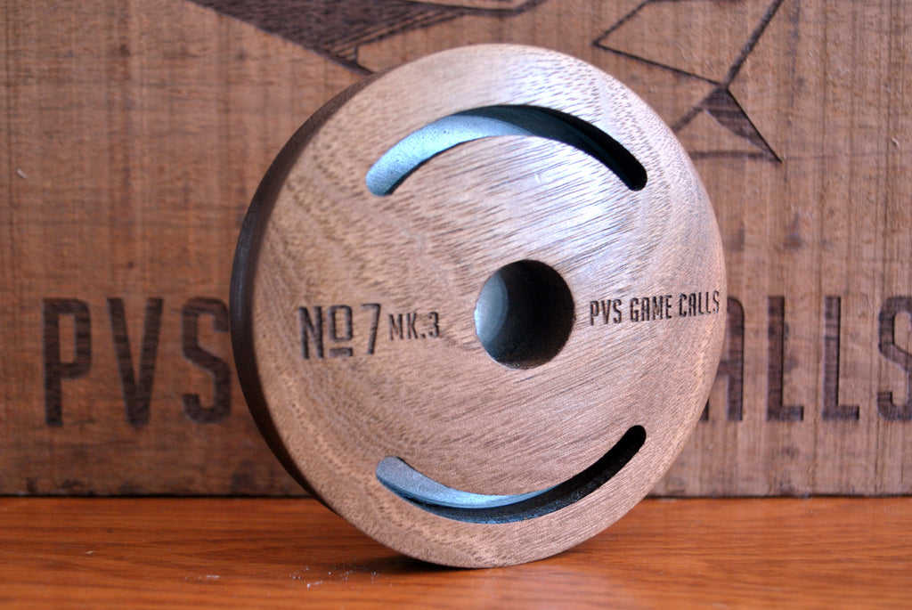 N0.7 Turkey Pot Call. Aluminum Over Glass -  Walnut Oil Finish