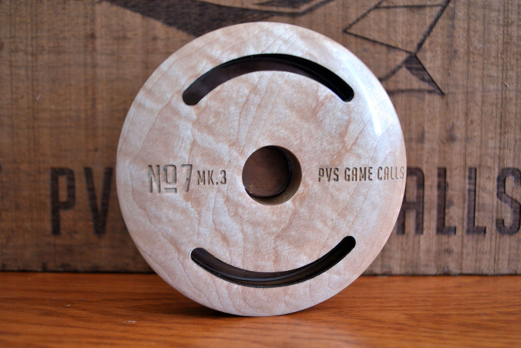 N0.7 Turkey Pot Call. Copper over Glass -  Plain Maple - Oil finish
