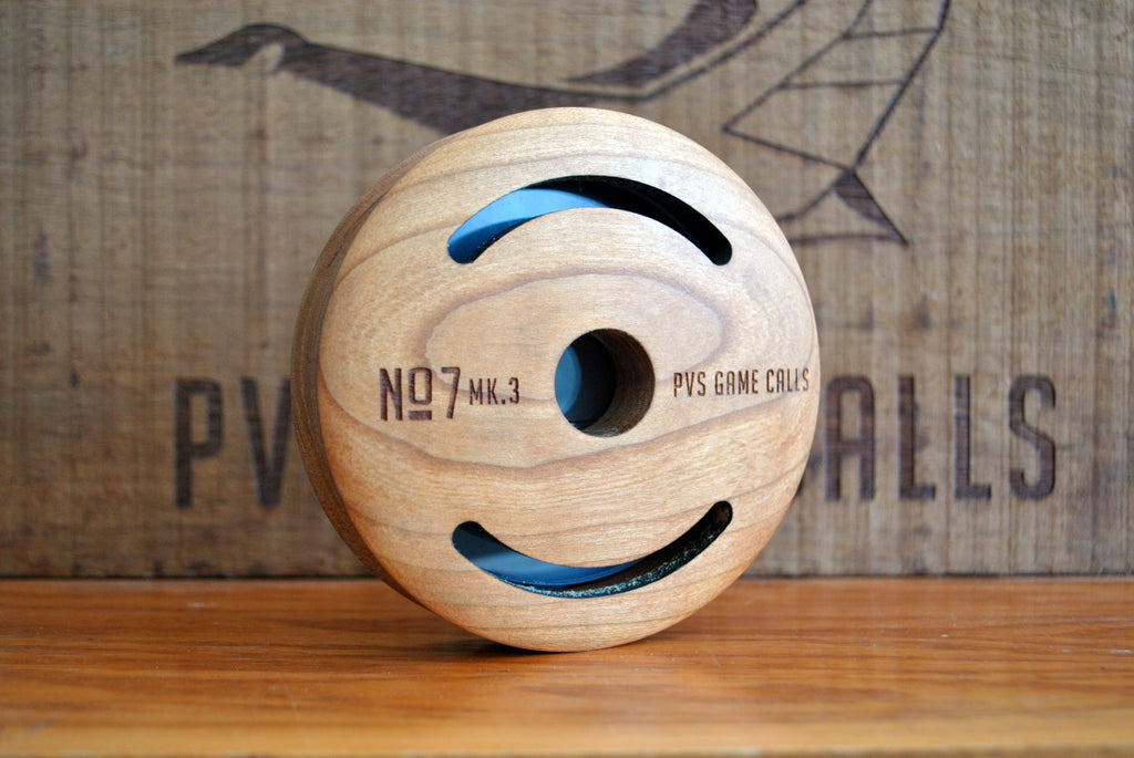 N0.7 Turkey Pot Call. Slate Over Glass -  Cherry Wood Oil Finish