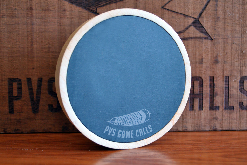 N0.7 Turkey Pot Call. Slate Over Glass -  Plain Maple Oil Finish